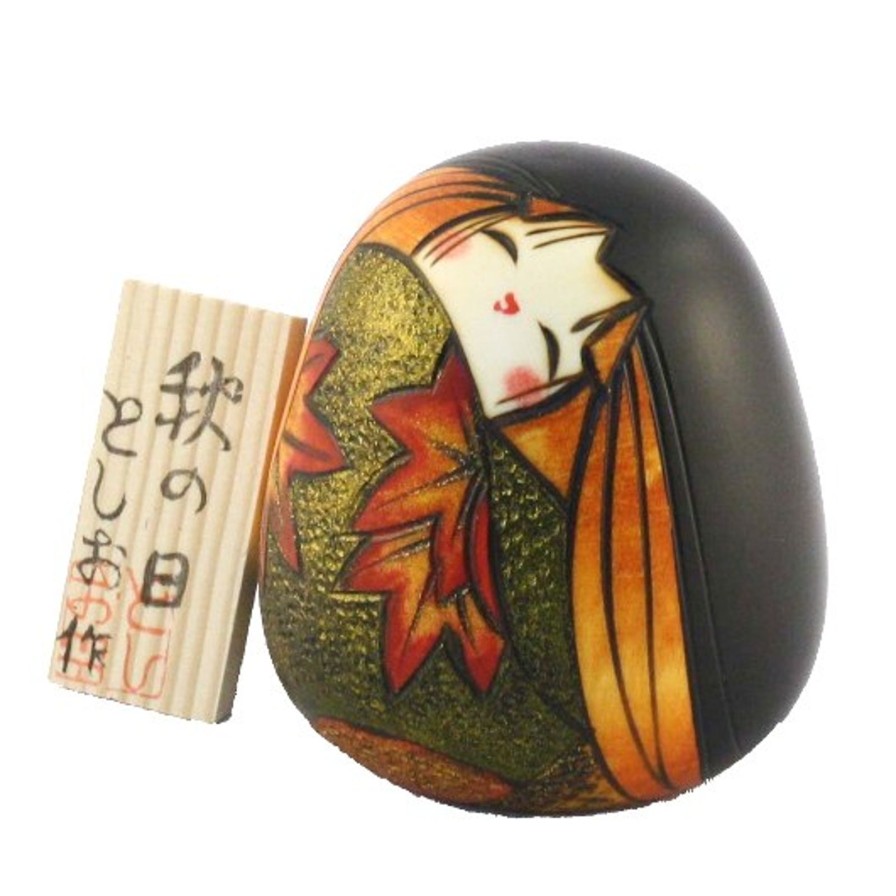 Bambole Kokeshi ARTIGIANATO GIAPPONESE | Kokeshi Aki No Hi