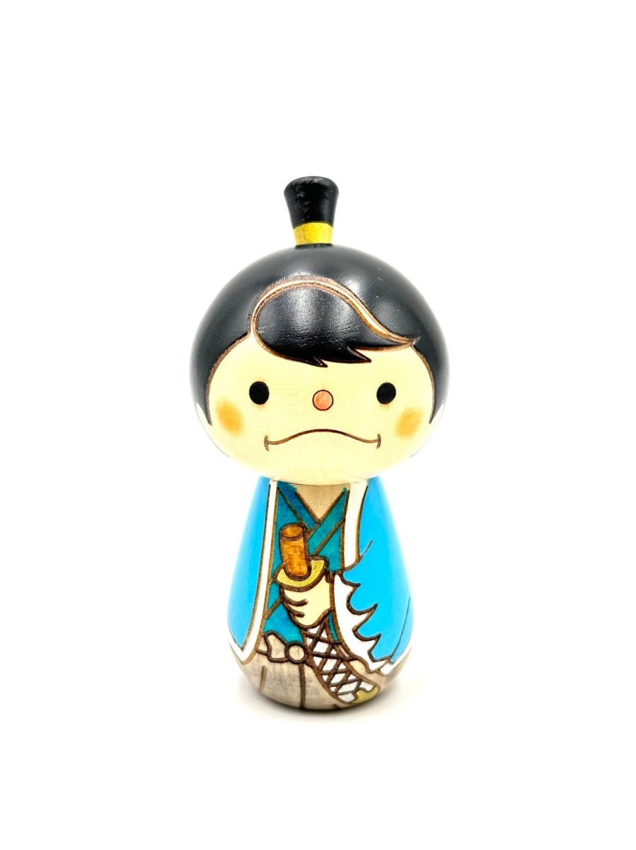 Bambole Kokeshi ARTIGIANATO GIAPPONESE | Kokeshi Samurai-Kun