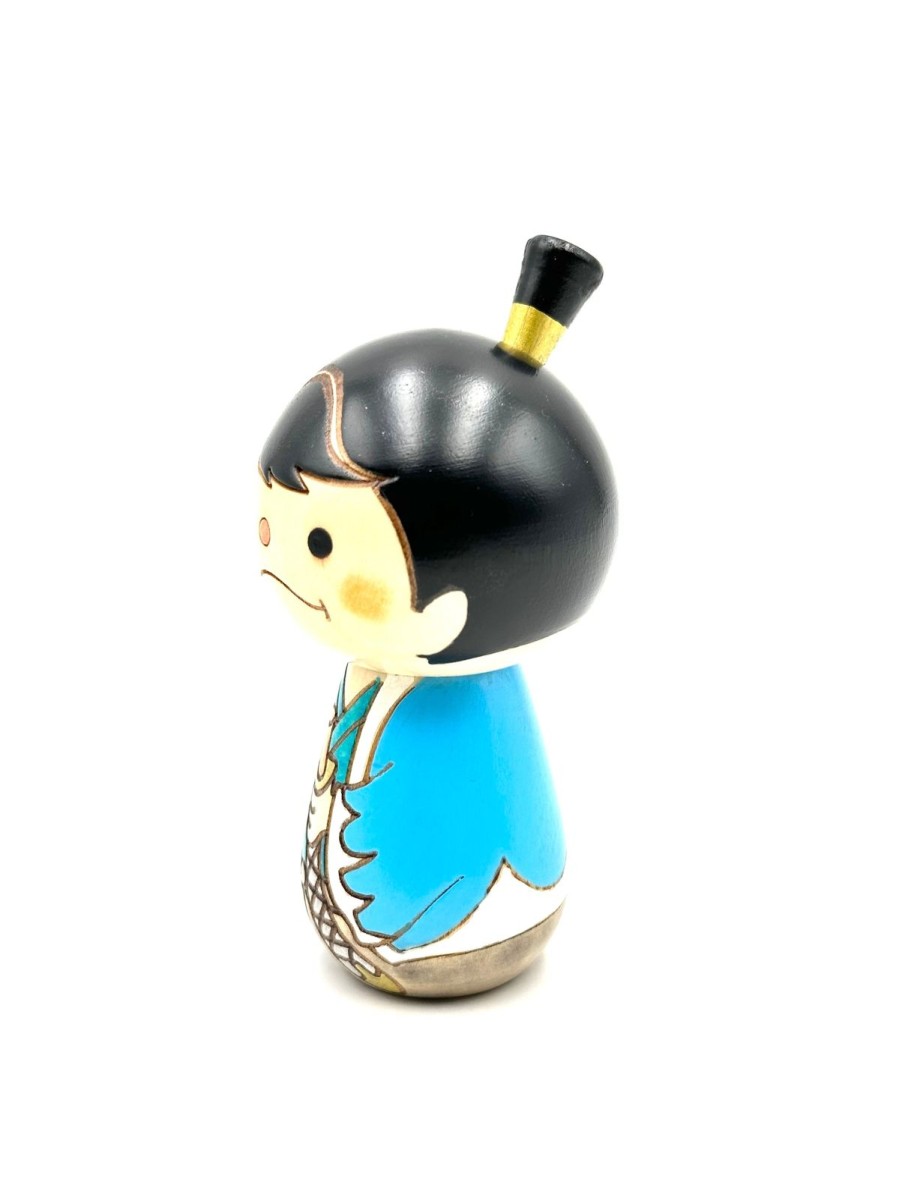 Bambole Kokeshi ARTIGIANATO GIAPPONESE | Kokeshi Samurai-Kun