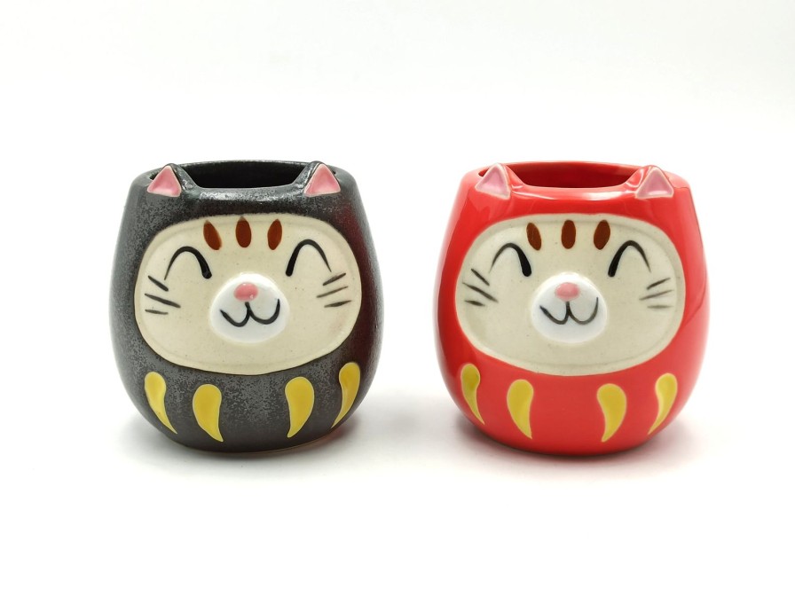 Arredo Tavola ARTIGIANATO GIAPPONESE | Neko Daruma Mugs