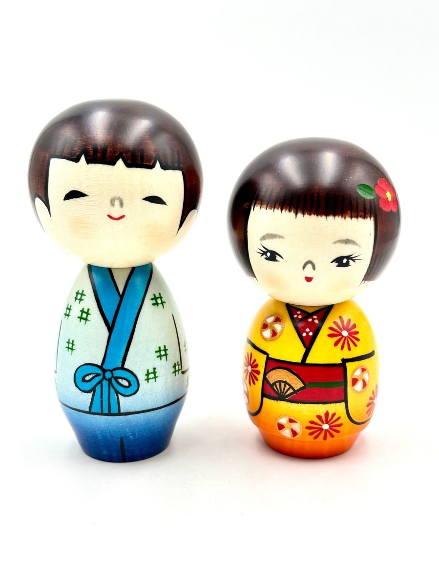 Bambole Kokeshi ARTIGIANATO GIAPPONESE | Kokeshi Nakayoshi