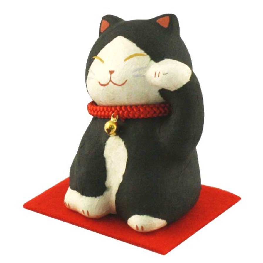 Gadget E Portafortuna ARTIGIANATO GIAPPONESE | Maneki Neko Chigiri-E Black