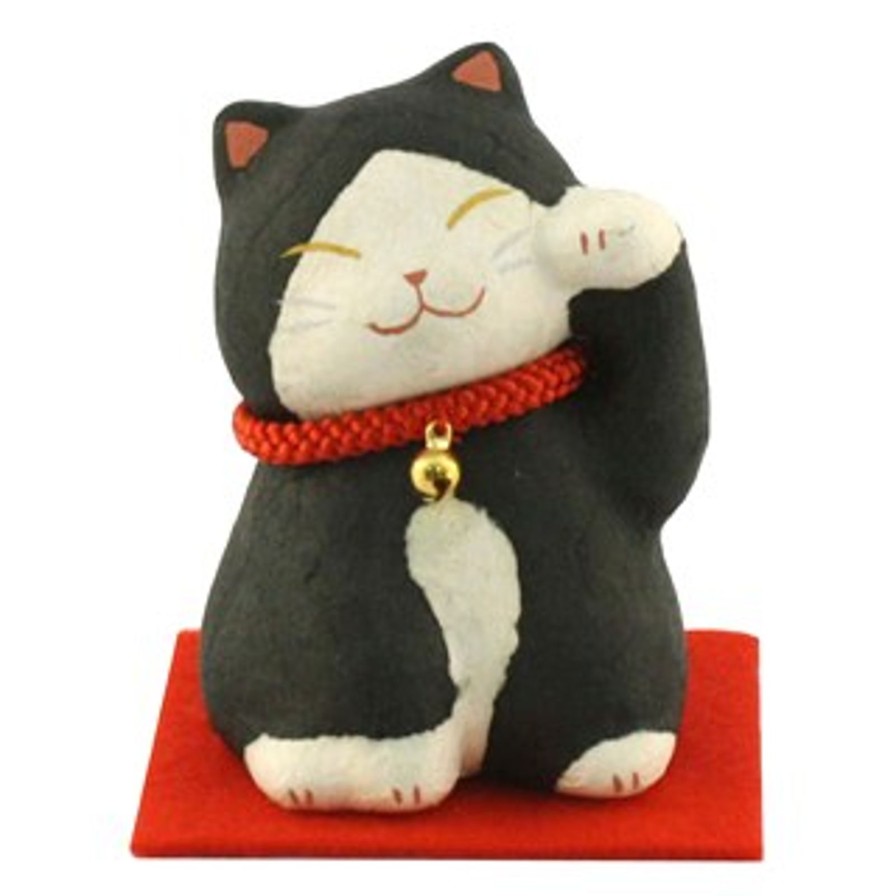 Gadget E Portafortuna ARTIGIANATO GIAPPONESE | Maneki Neko Chigiri-E Black