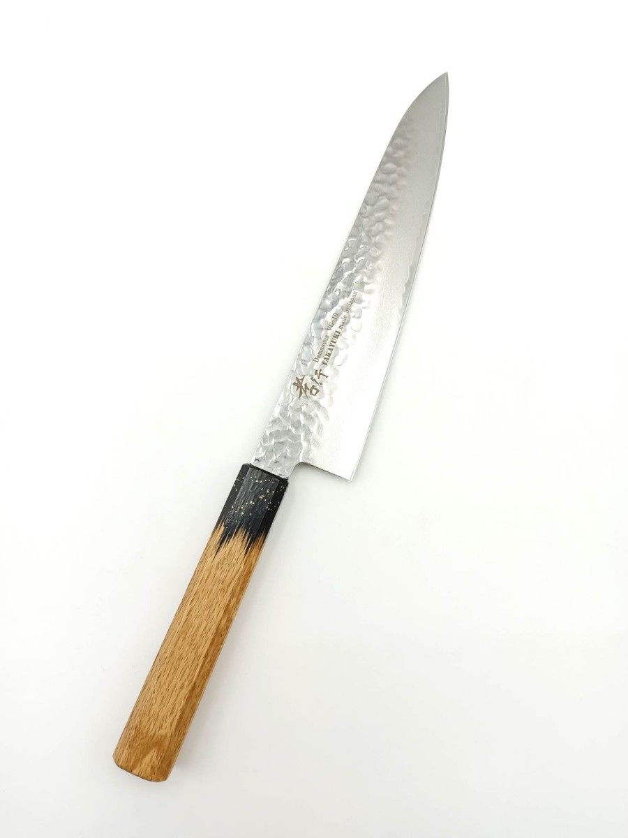 Coltelli Da Cucina ARTIGIANATO GIAPPONESE | Gyuto Damasco 33 Strati 21Cm Con Manico Laccato Urushi